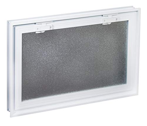Ventana practicable: para el montaje en la pared de bloques de vidrio - 579x384mm, en lugar de 6 bloques de cristal 19x19x8 cm horizontal