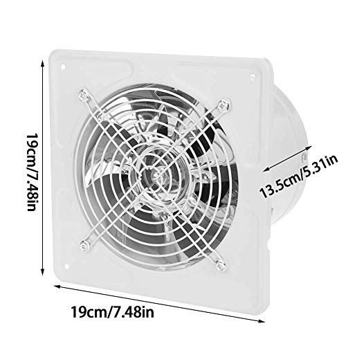 Ventilador de Escape de 15 cm para Montar en la Pared, ventilación súper silenciosa con Motor de Cobre para el hogar baño Cocina Garaje ventilación de Aire (White)