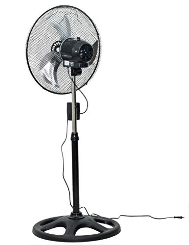 VENTILADOR DE PIE INDUSTRIAL GIRATORIO 115W 3 VELOCIDADES 18'' PULGADAS GARANTIA