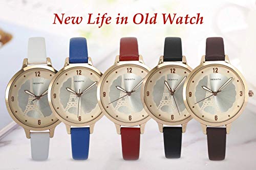 Ver Correa De Reloj De Cuero De 10 mm Correa De Cuero con Hebilla De Oro Rosa