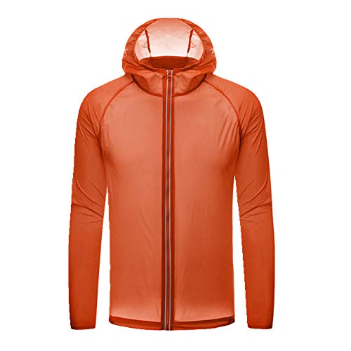 Verano Ciclismo Chaqueta Mujer Protección Solar Chaqueta UV Al Aire Libre Pesca Senderismo Protección Sol Ropa Ciclismo Ropa Deportiva Unisex Naranja naranja L