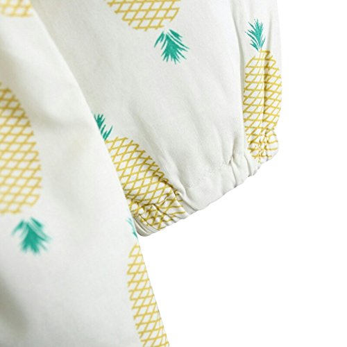 Vestido de algodón de manga larga con diseño de frutas, estilo casual, de la princesa de Doubleer amarillo amarillo Talla:M/12-18M