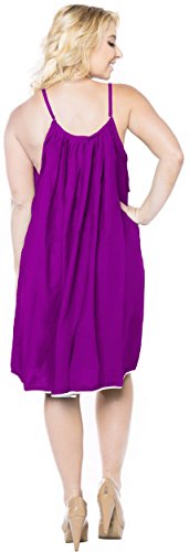 Vestido de Encubrimiento Ropa de Playa Deslizamiento Longitud de Espaguetis Correa de la Rodilla Sundress Maxi púrpura