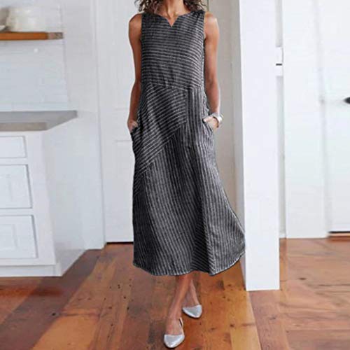 Vestido Largo para Mujer, Talla Grande, Cuello en V, Manga Corta, Tobillo, Vestido de Fiesta-De Coctel Vestido De Esmoquin con Cintura Alta Dobladillo Verano Mujer 2019 De Moda con Vestido