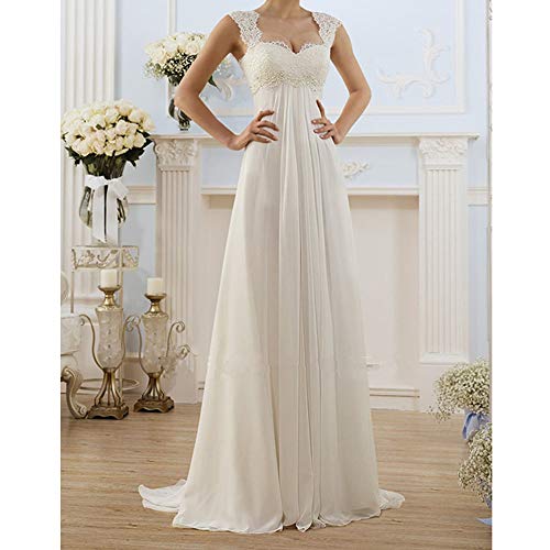 Vestidos de Fiesta Mujer, SUNNSEAN Vestido Largo sin Mangas de Encaje de Mujer Vestido de Fiesta de Cóctel Moda Vestido de Novia para Boda Tallas S - 5XL Vestidos de Novias