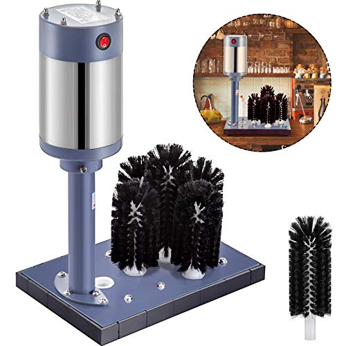 VEVOR Botella de Limpieza Cepillos Electrico Lavadora de Vidrio Lavadora de Vidrios Comercial Lavadora de Vidrios Eléctrica Lavadora de Vidrios Vertical de 5 cepillos Electrico 300W