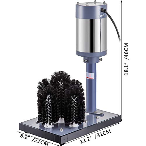 VEVOR Botella de Limpieza Cepillos Electrico Lavadora de Vidrio Lavadora de Vidrios Comercial Lavadora de Vidrios Eléctrica Lavadora de Vidrios Vertical de 5 cepillos Electrico 300W