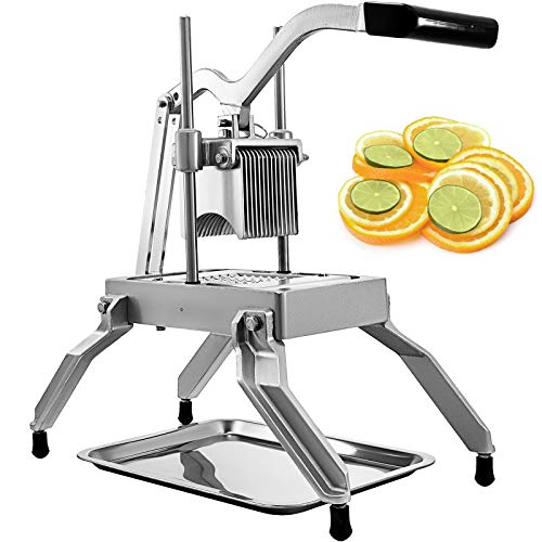 VEVOR Cortadora Comercial de Verduras 0.64 CM Cortadora de Verduras Industrial Cortadora Vegetal Comercial Cortador para Verduras en Rodajas Cortador Manual de Frutas y Verduras