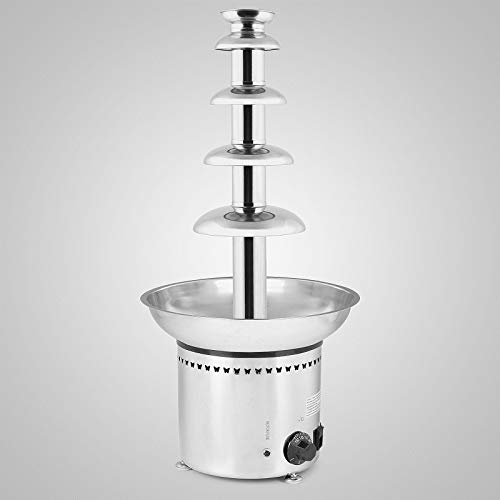 VEVOR Fuente de Chocolate 68CM 5 Niveles Máquina de Chocolate Profesional para Fiestas Bodas Buffet Fuente de Chocolate Cascada Acero Inoxidable
