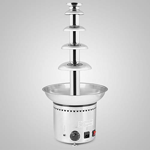 VEVOR Fuente de Chocolate 68CM 5 Niveles Máquina de Chocolate Profesional para Fiestas Bodas Buffet Fuente de Chocolate Cascada Acero Inoxidable