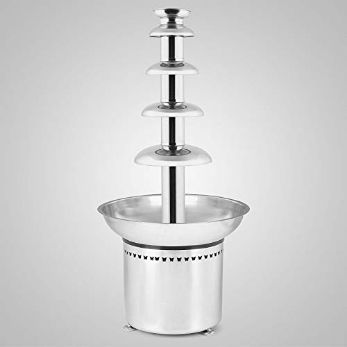 VEVOR Fuente de Chocolate 68CM 5 Niveles Máquina de Chocolate Profesional para Fiestas Bodas Buffet Fuente de Chocolate Cascada Acero Inoxidable