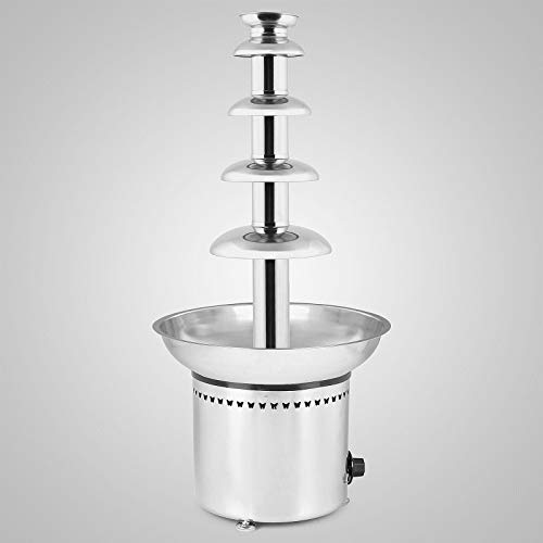 VEVOR Fuente de Chocolate 68CM 5 Niveles Máquina de Chocolate Profesional para Fiestas Bodas Buffet Fuente de Chocolate Cascada Acero Inoxidable