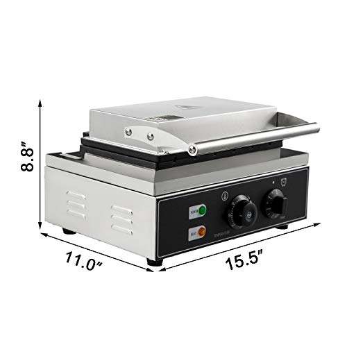 VEVOR Máquina de Gofres Maíz con Forma de Maíz 1550W Máquina para Hacer Gofres Material del Molde Aluminio Fundido Máquina para Hacer Gofres de Perrito Caliente Material del Cuerpo Acero Inoxidable