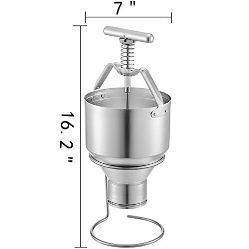 VEVOR Máquina Manual para Hacer Donuts o Rosquillas 5L, Maquina Depositadora Donuts 18x18x42cm, Máquina de Donuts y Cookies Peso Neto 1 kg, de Aluminio de Grado Alimenticio con un Soporte de Pie