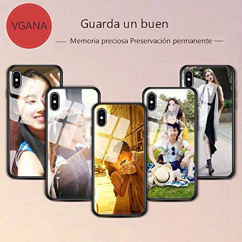 VGANA Personalizada Funda para Xiaomi mi Note 10, Placa Posterior de Vidrio con Foto y el Texto Que Quieras - Personalizar