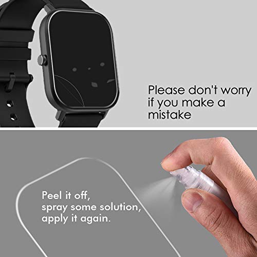VGUARD 6 Unidades Protector de Pantalla para Huami Amazfit GTS, [Cobertura Completa] [líquida Instalar] [No Burbujas] HD Transparente TPU Suave láminas Protectora