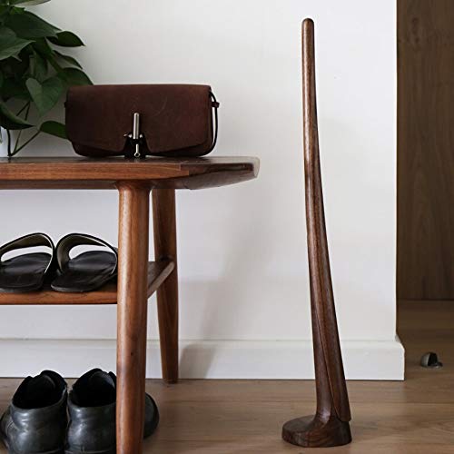 VHGYU Calzadores Zapato de Mango Largo Cuerno Negro Nuez 23 Pulgadas de Viaje de Zapatos ayudante for Hombres Mujeres Fácil de Usar, Viajar (Color : Brown, Size : 4.5x4.5x60cm)