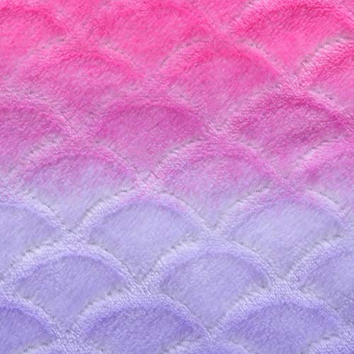 VHOME Niños Manta de Sirena Regalos Mejor - Manta de Sofá de Sala de Estar Cálida Personalizada para Regalo de cumpleaños de Navidad (V1-Rosa, Niños 120cm x 48cm)