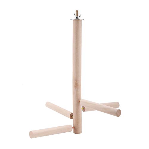ViaGasaFamido Bird Stand Toy, Parrot Birds Perches Jaula Stand Toy Actividad de Madera Ramas Escaleras Escaleras Juguetes de Ejercicio para Animales pequeños