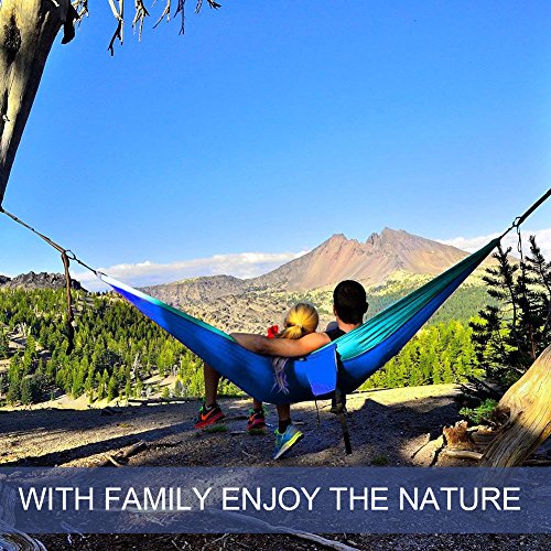 Viaje y Camping Hamaca, Mosquitero Hamaca Ultra Ligera para Viaje y Camping Nylon Portátil Paracaídas Secado Rápido para Excursión Jardín 110"(L) x 59"(W)