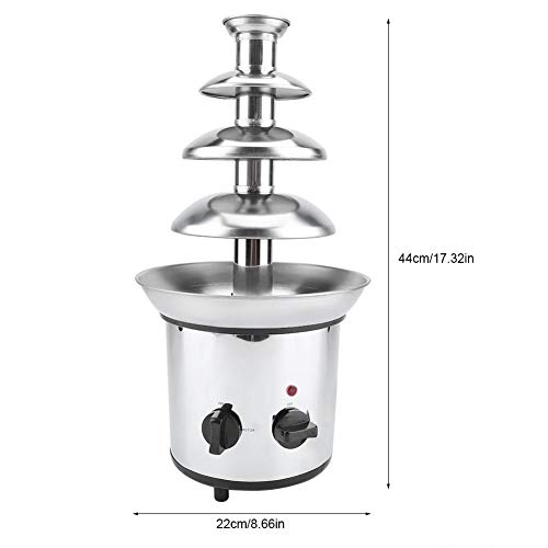 Victool Fuente de Fondue de Chocolate, 4 Niveles Máquina de fusión eléctrica de Chocolate Fuente de Fondue Fuente de Enchufe de la UE 220V