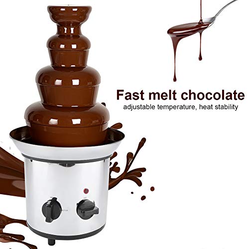 Victool Fuente de Fondue de Chocolate, 4 Niveles Máquina de fusión eléctrica de Chocolate Fuente de Fondue Fuente de Enchufe de la UE 220V