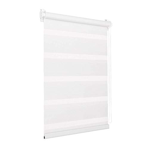 Victoria M. Duo Klemmfix - Estor Doble (fijación sin perforar), Color Blanco, tamaño 70 x 230 cm