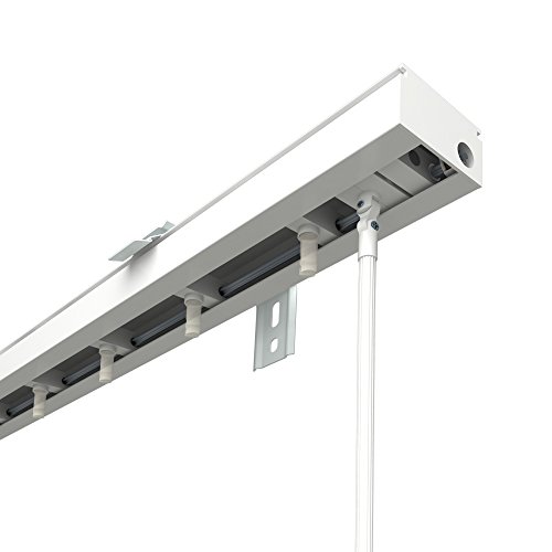 Victoria M. Rieles para Cortina de Lamas Verticales, para 8,9cm Lamas | 200cm Longitud, Blanco