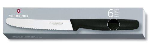 Victorinox 5.1333 - Juego de 6 cuchillos de mesa con hoja dentada 11 cm