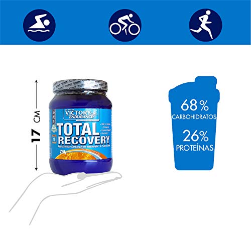 Victory Endurance Total Recovery. Completa la recuperación muscular después del entrenamiento. Enriquecido con electrolitos y vitaminas. Sabor Naranja (750 g)