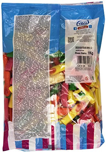 Vidal Dedos Surtidos Brillo Golosina - 1000 gr - [pack de 2]