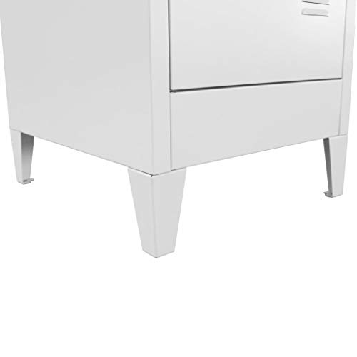 vidaXL 244473 Spind-Armario con 2 Compartimentos, Acero, Gris, Talla única