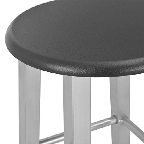 vidaXL 2X Taburetes Cocina MDF Mobiliario Decoración Casa Hogar Elegantes Funcionales Modernos Prácticos Patio Bar Restaurante Duraderos Plateados