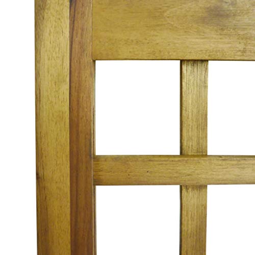 vidaXL Acacia Biombo Enrejado 4 Paneles Madera 160x170cm Separador Habitación