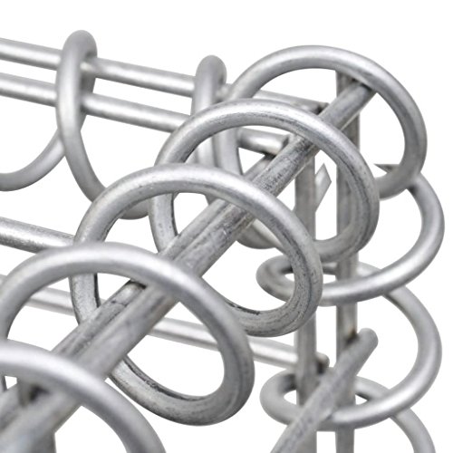 vidaXL Cesta U Muro Gaviones 570x20x100 cm Jardinera Contenedor Malla Metálica