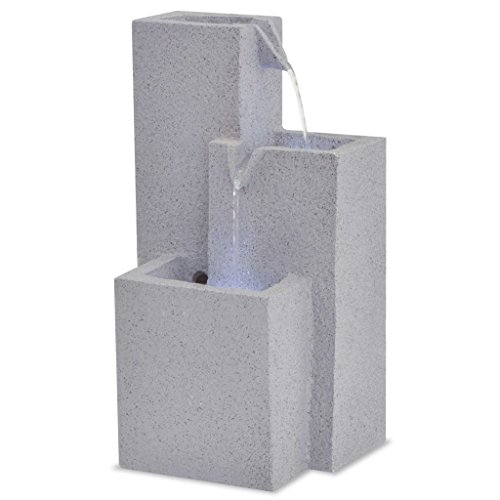 vidaXL Fuente Decorativa Interior Luz LED Decoración Mesa Agua Acuática Hogar