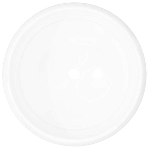 vidaXL Lavabo Redondo Moderno de Cerámica Blanco Lavamanos Cuarto de Baño Aseo