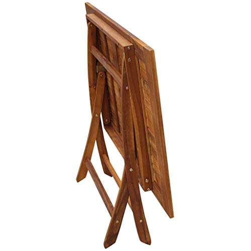 vidaXL Madera Maciza Conjunto Muebles Jardín Acacia 5 Piezas Comedor Exterior