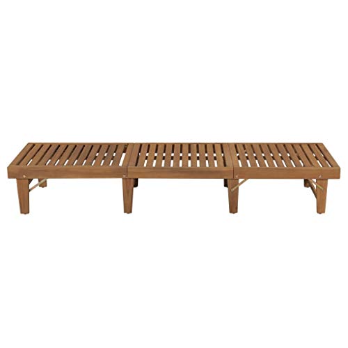 vidaXL Madera Maciza de Acacia Tumbona Plegable de Jardin Hamaca Sol Piscina