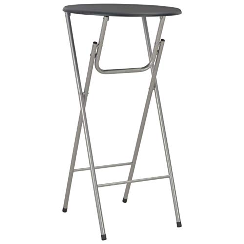 vidaXL Mesa Alta Cocina MDF Mobiliario Decoración de Casa Hogar Elegante Funcional Moderna Práctica Jardín Bar Pub Restaurante Duradera Negro 60x112cm