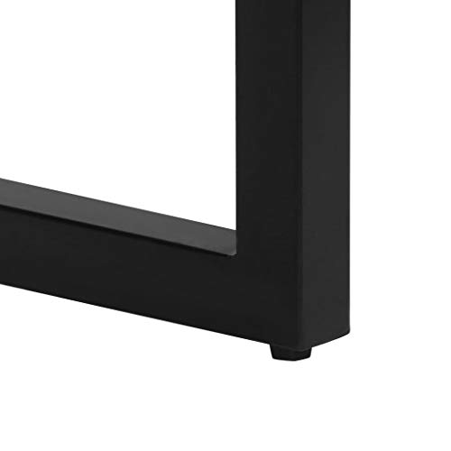 vidaXL Mesa Consola Madera Maciza Reciclada Acero Mobiliario Decoración Hogar