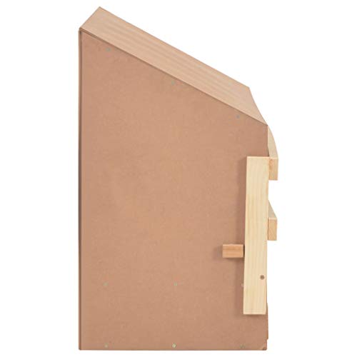 vidaXL Ponedero Gallinas 5 Departamentos Nido Gallina Ponedora 5 Huecos Gallinero Tejado Poner Huevos Cesta Extraíble Plegable Madera Maciza Pino MDF