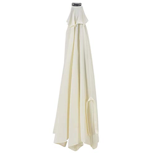 vidaXL Sombrilla Pared Barra Metal 300 cm Arena Parasol Paraguas Mueble Jardín
