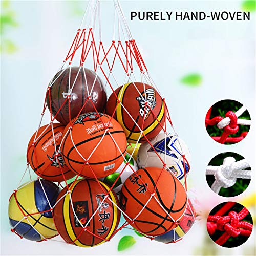Viesap Bolso de Baloncesto, Voleibol, FúTbol, Bolsa de Almacenamiento con Cordó, Bolso de Malla de Malla de FúTbol con Una Sola Bola, Bolsa de Almacenamiento de MúLtiples Bolas, Kits de Dos TamañOs.