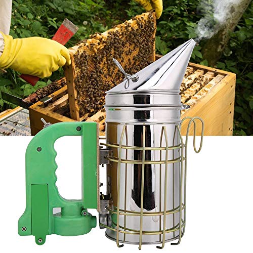 VIFERR Ahumador de Abejas, Juego de Transmisores Eléctricos No Tóxicos Recargables para Transmisor de Ahumadores de Acero Inoxidable Herramienta Eléctrica de Apicultura