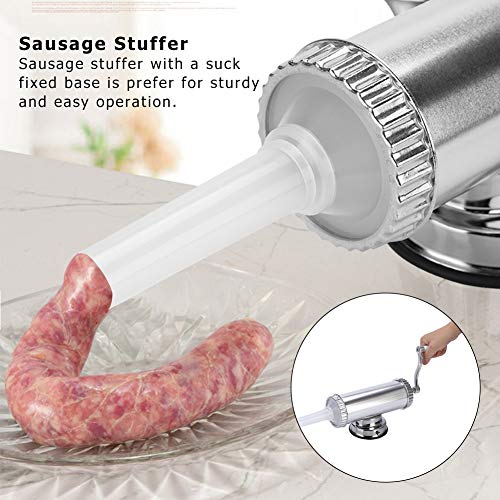 VIFERR Salchicha Embutidora, 2 LB Aleación de Aluminio de la Salchicha Embutidora Fabricante de Carne Relleno Kit para Uso en el Hogar con el Manual Fácil Crank