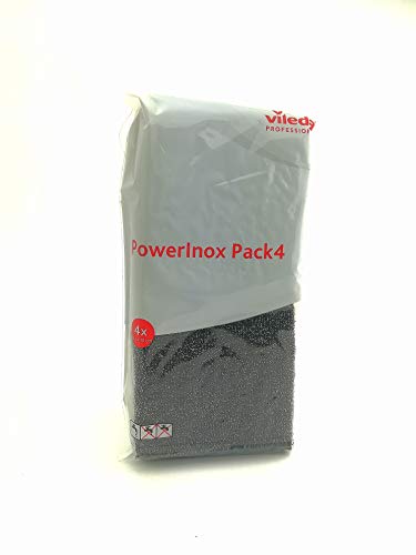 Vileda. Esponja de Acero Inoxidable Alta duración Limpieza efectiva de la Suciedad más difícil. Pack 4 uds