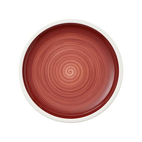 Villeroy & Boch Manufacture Plato llano Porcelana Premium, Rojo, 27 cm
