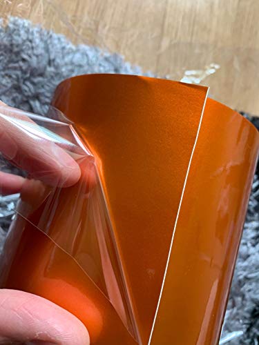 Vinilo Coche Naranja 150 Cm X 40 Cm Profesional- Vinil Autoadhesivo Para Coche Exterior…