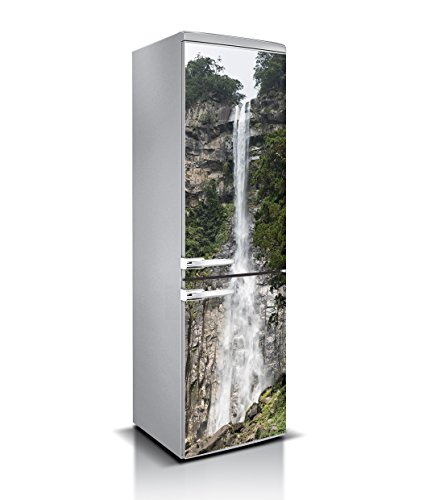 Vinilo para Frigorífico Cascada Varias Medidas 185x60cm | Adhesivo Resistente y de Facil Aplicación | Pegatina Adhesiva Decorativa de Diseño Elegante